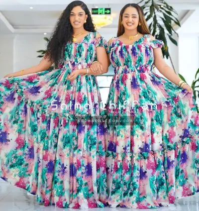 Winta Habesha Chiffon – Elegant Ethiopian & Eritrean Wedding Dress