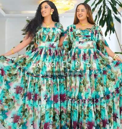Habesha Chiffon Wedding Dress – Ethiopian & Eritrean Cultural Beauty for Women