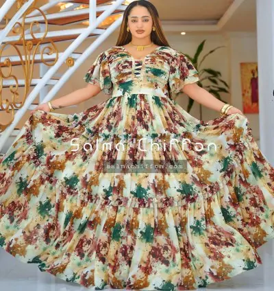 Chiffon Kemis – Traditional Habesha Dress for Ethiopian & Eritrean Brides