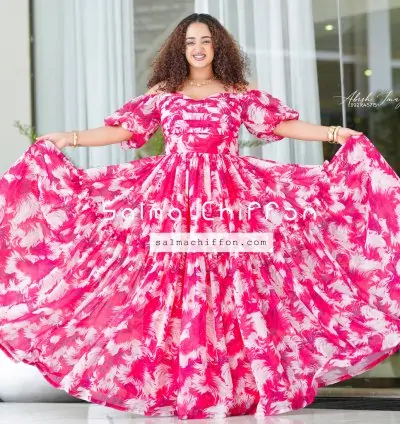 Salma Habesha Chiffon – Handmade Ethiopian & Eritrean Dress for Women